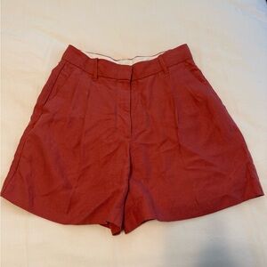 Wilfred Red Linen Shorts